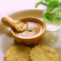 Caramel Pots with Minted Shortbread