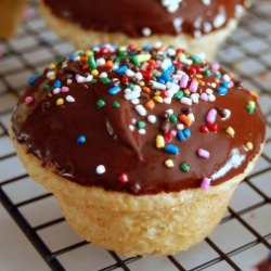 Chocolate Glazed Donut Muffins