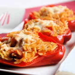 Orzo-Stuffed Bell Peppers