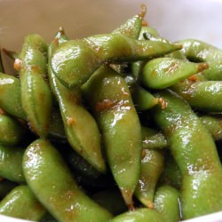 Wok-Fried Edamame with Garlic