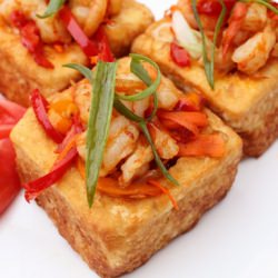 Fried Tofu with Spicy Toppings