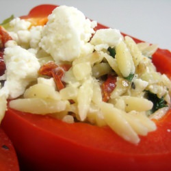 Greek Orzo Stuffed Peppers