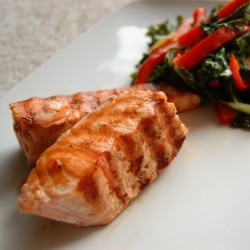 Seared Salmon with Wilted Greens