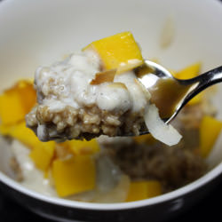 Steel-Cut Oatmeal, Cardamom Yogurt