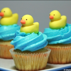 Rubber Ducky Baby Shower Cupcakes