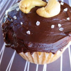 Salted Cashew Turtle Cupcake