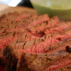 Flank Steak with Arugula Pesto