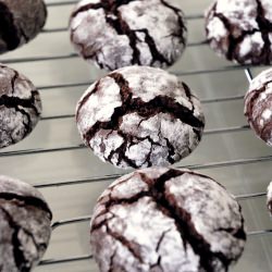 Cocoa Olive Oil Crinkle Cookies