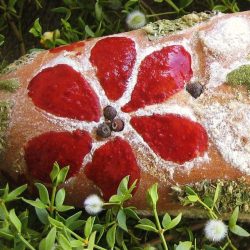 Painted Herb Crusted Spring Bread