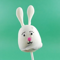 Easter Bunny Brownie Pops