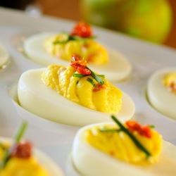 Sun Dried Tomato Deviled Eggs