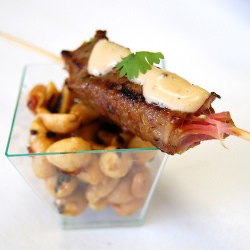 Beef Satay with Spicy Peanuts