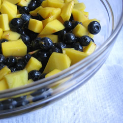 Mango Blueberry Ginger Fruit Salad