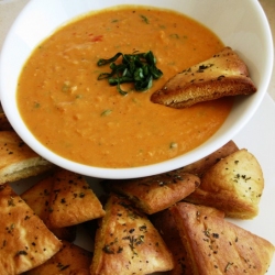 Roasted Red Pepper, Garlic Dip