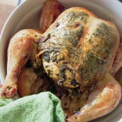 Chicken Roasted with Green Tea