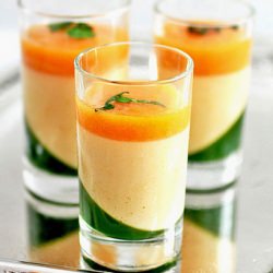 Apricot Panna Cotta With Mint Gelee