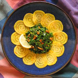 Beet Salad & Moroccan Spiced Greens