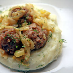 Sausage Meatballs in Fennel & Onion