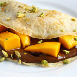 Mango and Nutella Crepes