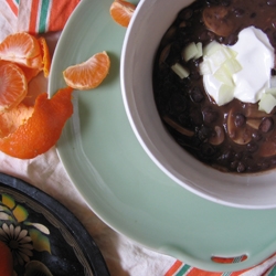 Black Beans with Mushrooms