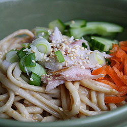 Sesame Noodles with Smoked Eel