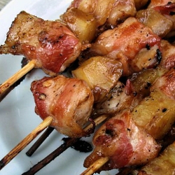 Bacon Teriyaki Chicken Skewers