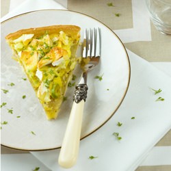 Potato Leek and Brie Quiche