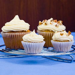 Carrot Cupcakes with Vanilla Butter