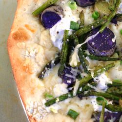 Grilled Potato & Asparagus Pizza