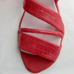 Red Gumpaste Shoe in Detail