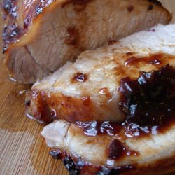 Raspberry Hoisin Glazed Roast Pork