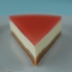 Rosewater Cheesecake with Rhubarb