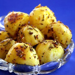 Glazed Rosemary & Garlic Potatoes