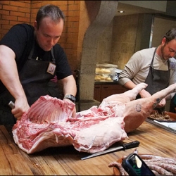 Ryan Farr Butchers a Pig