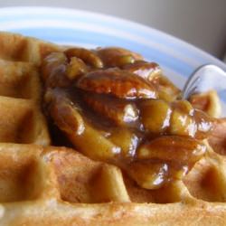 Butter Pecan Banana Waffles