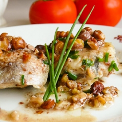 Hake with Hazelnut Sauce