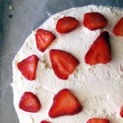 Strawberry Custard Cassata Cake