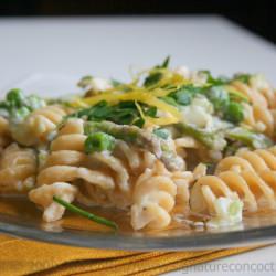 Pasta with Asparagus & Peas