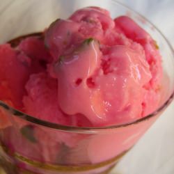 Rose Water Pistachio Frozen Yogurt