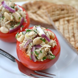 Stuffed Tomatoes with Tuna and Bean