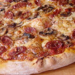 Pepperoni and Mushroom Pizza