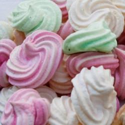 Mint, Strawberry, Vanilla Meringues