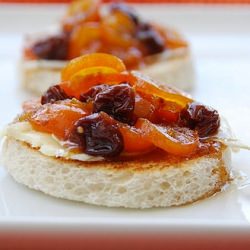 Camembert & Kumquat Chutney Toasts