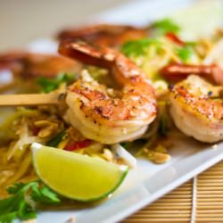 Grilled Shrimp and Salad