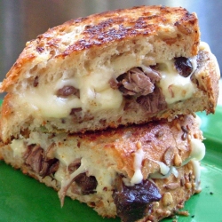 Grilled Cheese with Pulled Beef Short Ribs