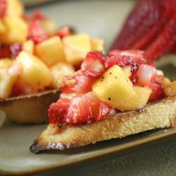 Pineapple Strawberry Bruschetta