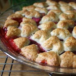 Strawberry-Rhubarb Cobbler