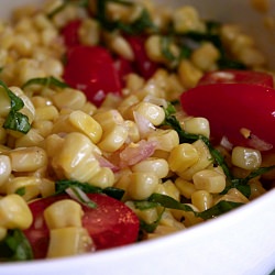 Corn Salad with Basil and Tomatoes