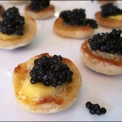 Mini English Muffin with Caviar