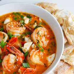 Garides Tourkolimano (Greek Shrimp)